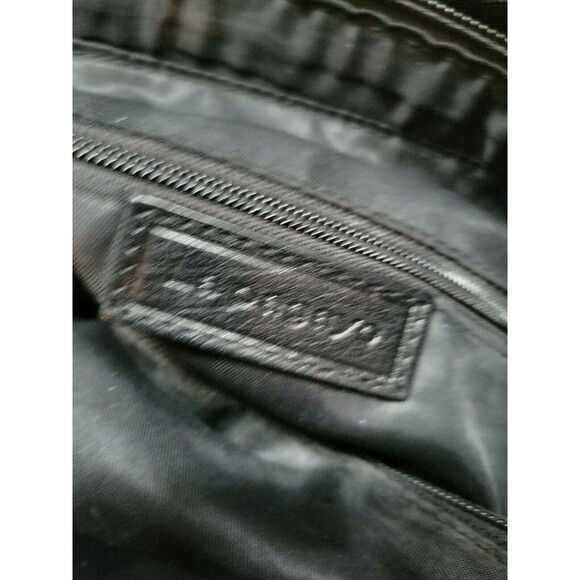 Lapagayo Hobo Shoulder Bag Tall Rectangle Purse Black Faille Fabric Very Large - Picture 10 of 15